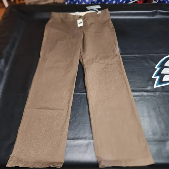 NWT Chico's Womens Chocolate Brown Tonal Stripe Korinne MT Pants 3 XL 16 New - Picture 1 of 4